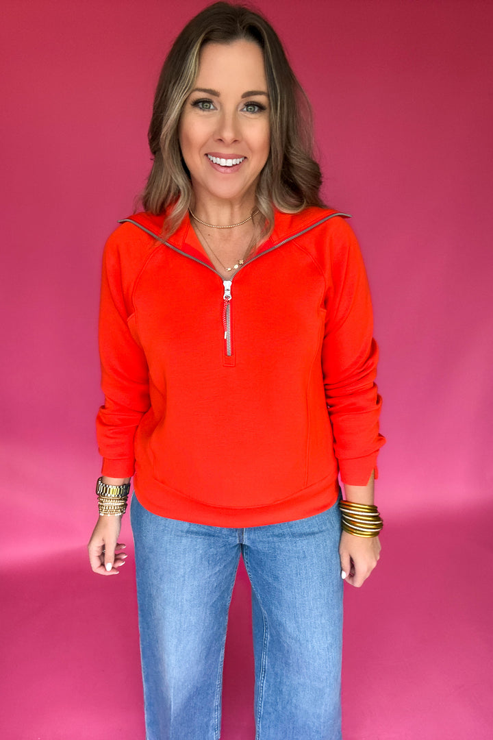 SPANX: AirEssentials Half Zip - Poppy