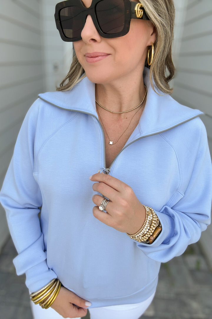 SPANX: AirEssentials Half Zip - Hydrangea