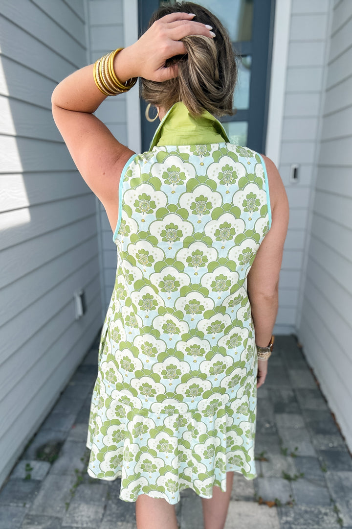 So Much More Collard Dress - CHARTREUSE