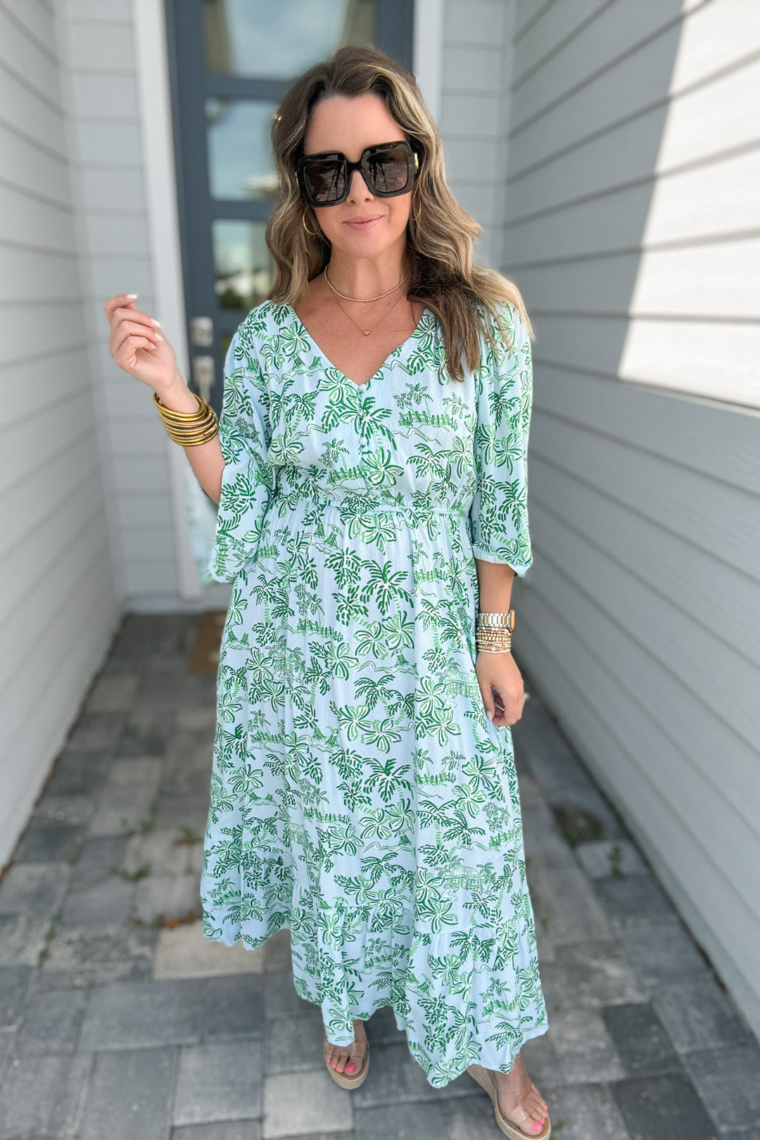 Mary Square: Melissa Dress - Island Oasis Green