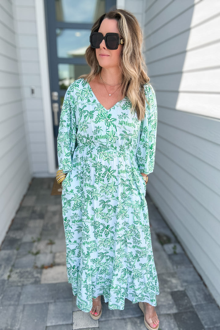 Mary Square: Melissa Dress - Island Oasis Green