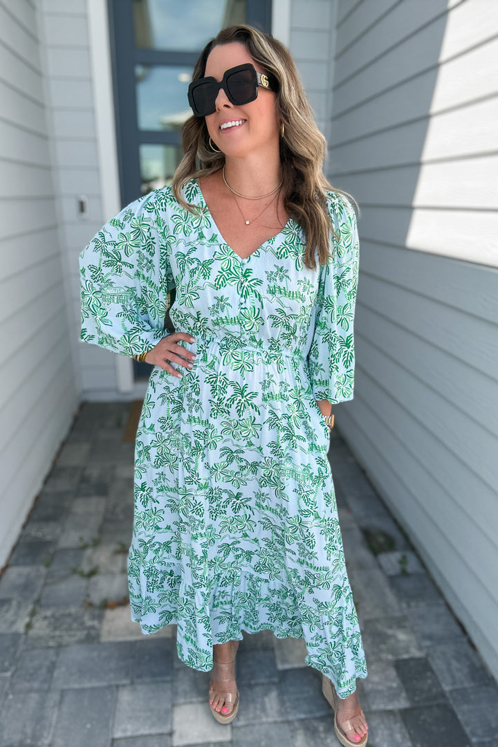 Mary Square: Melissa Dress - Island Oasis Green