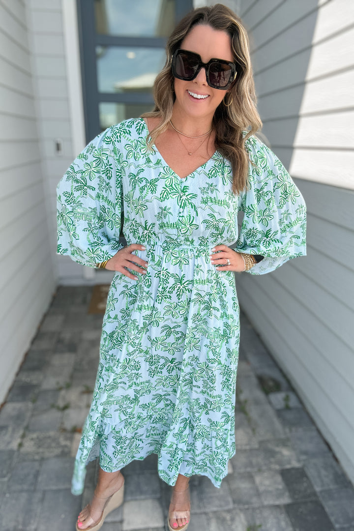 Mary Square: Melissa Dress - Island Oasis Green
