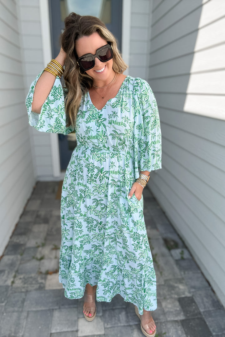 Mary Square: Melissa Dress - Island Oasis Green