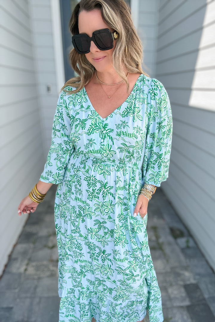 Mary Square: Melissa Dress - Island Oasis Green