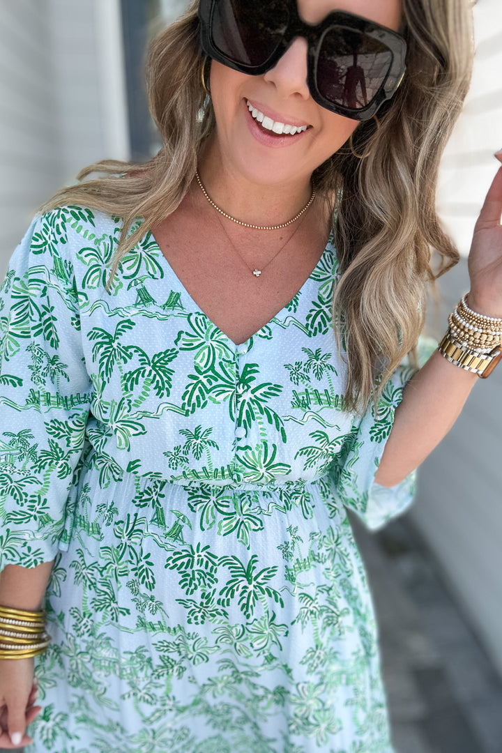 Mary Square: Melissa Dress - Island Oasis Green