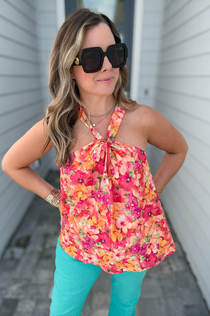 Tropic Halter Tank - Coral