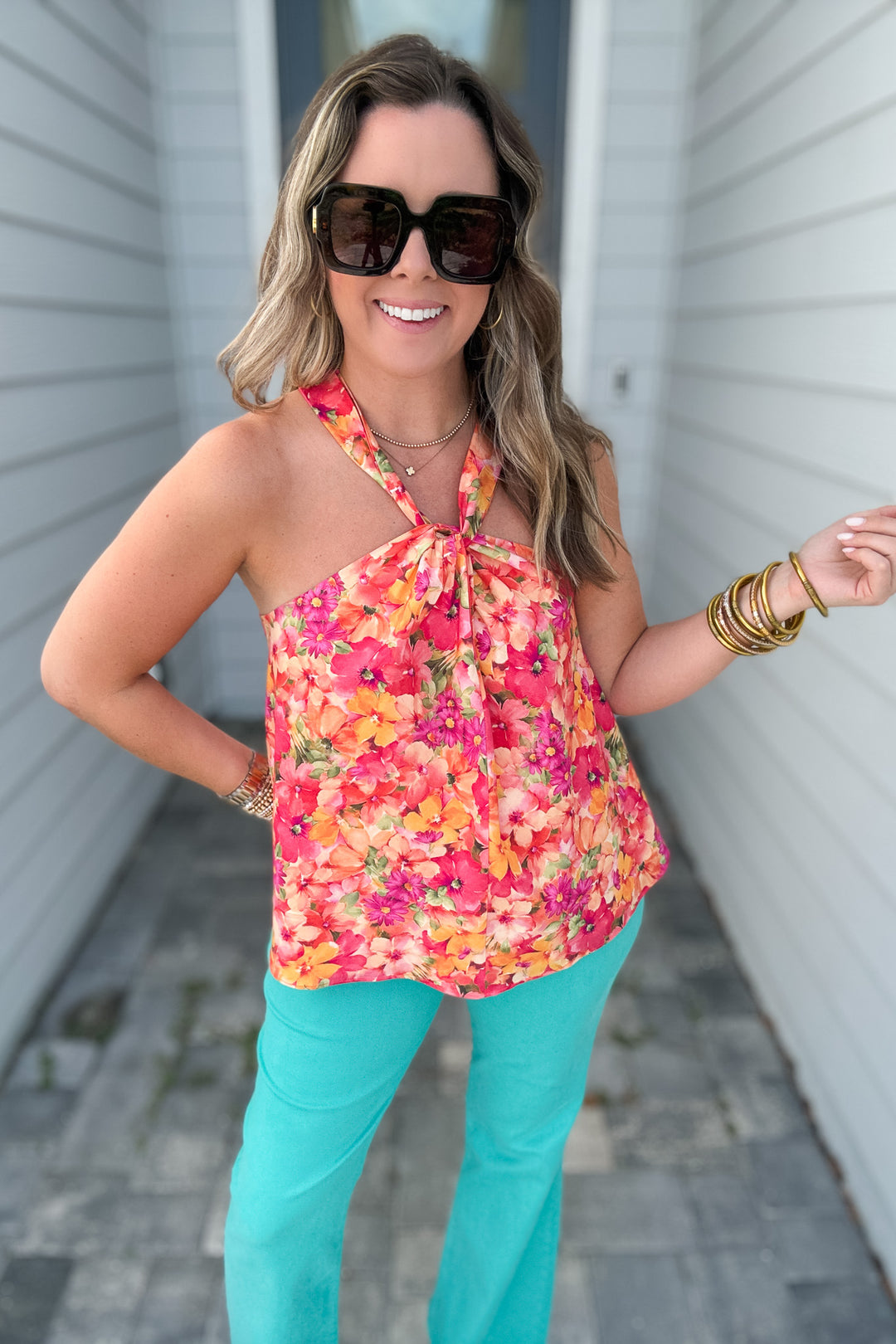 Tropic Halter Tank - Coral