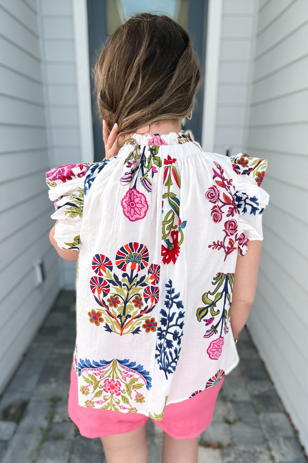 THML: Why Don't You Floral Blouse - White