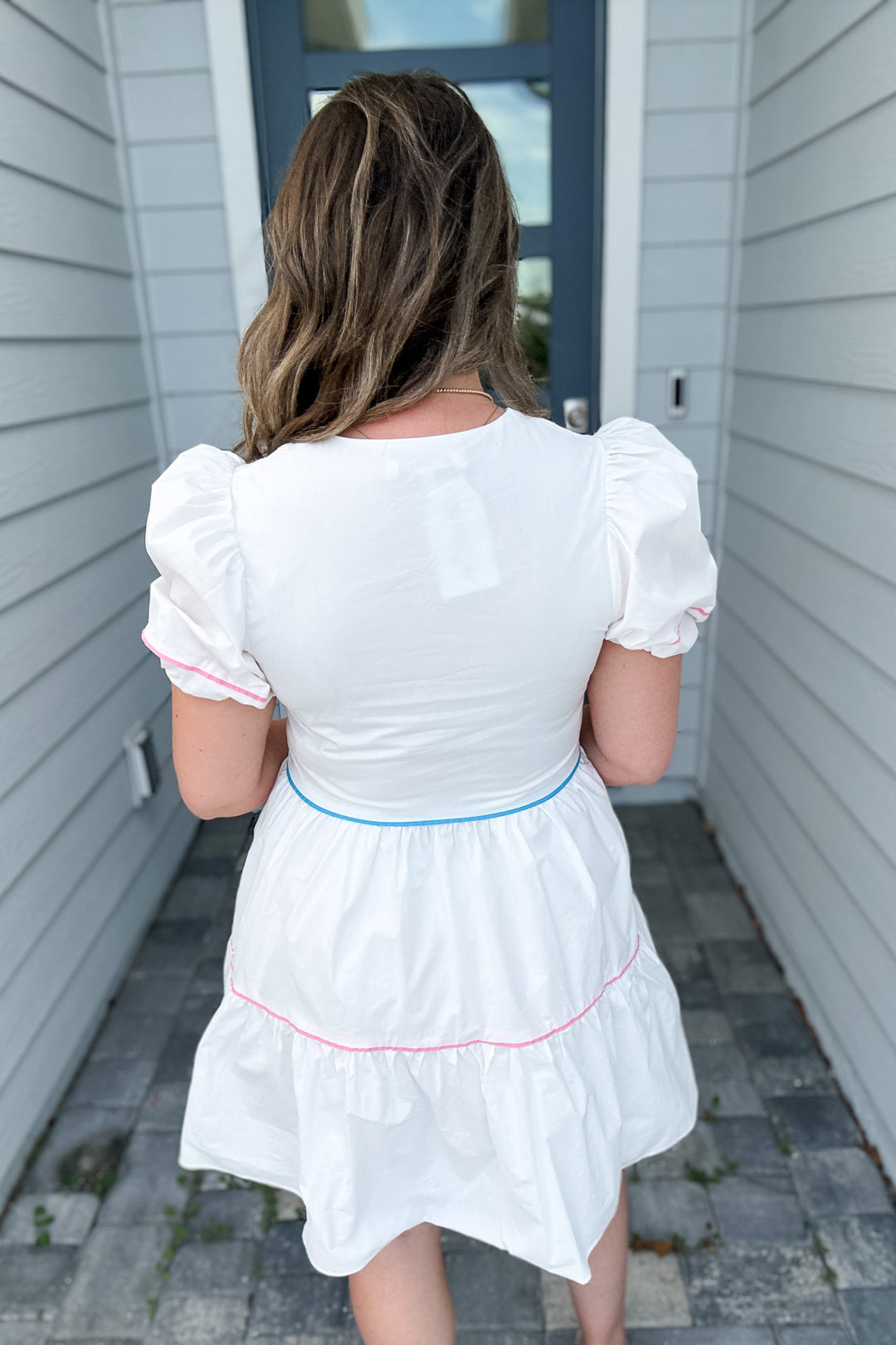 Sweet Trim Dress - White