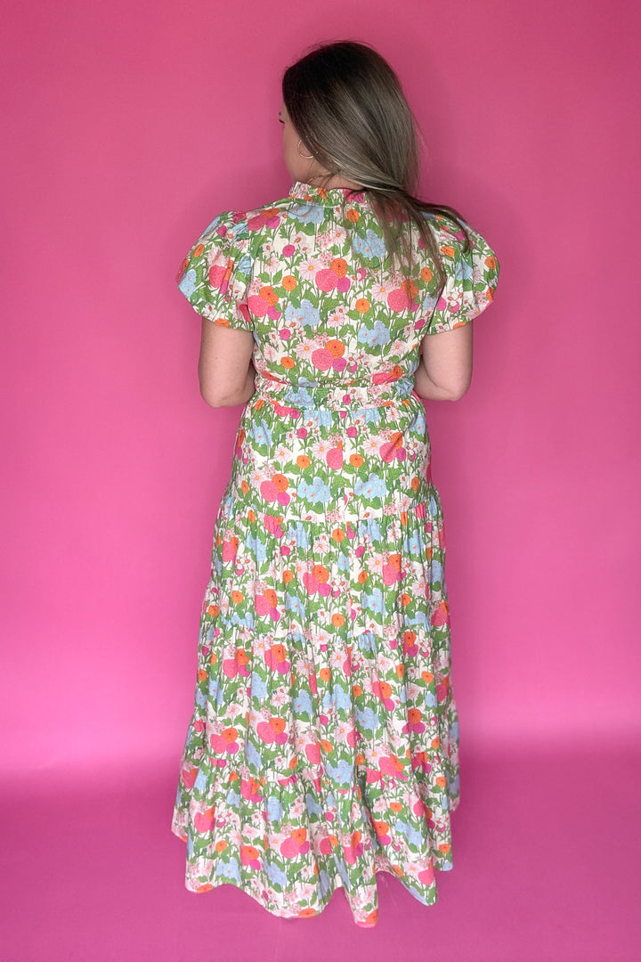 Tomorrow Is Calling Floral Midi Dress - Marigold