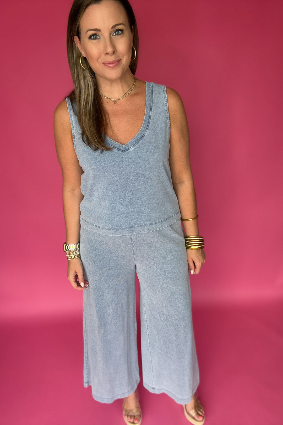 Z Supply: Scout Jersey Flare Pant - Medium Indigo