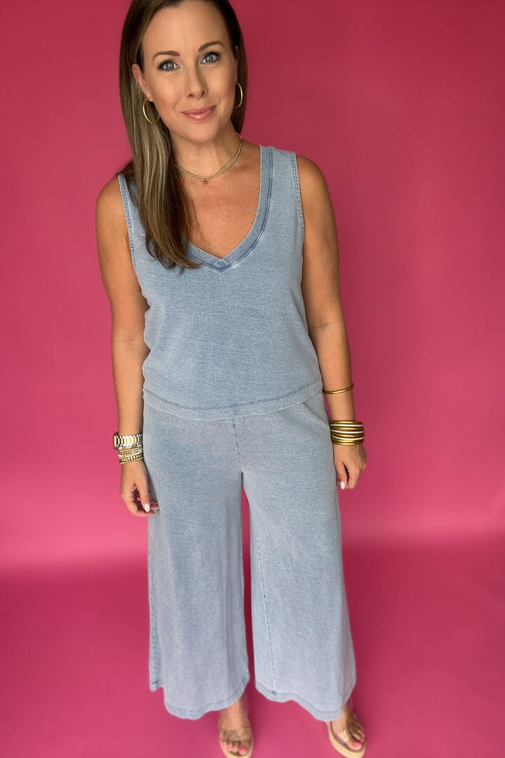 Z Supply: Scout Jersey Flare Pant - Medium Indigo