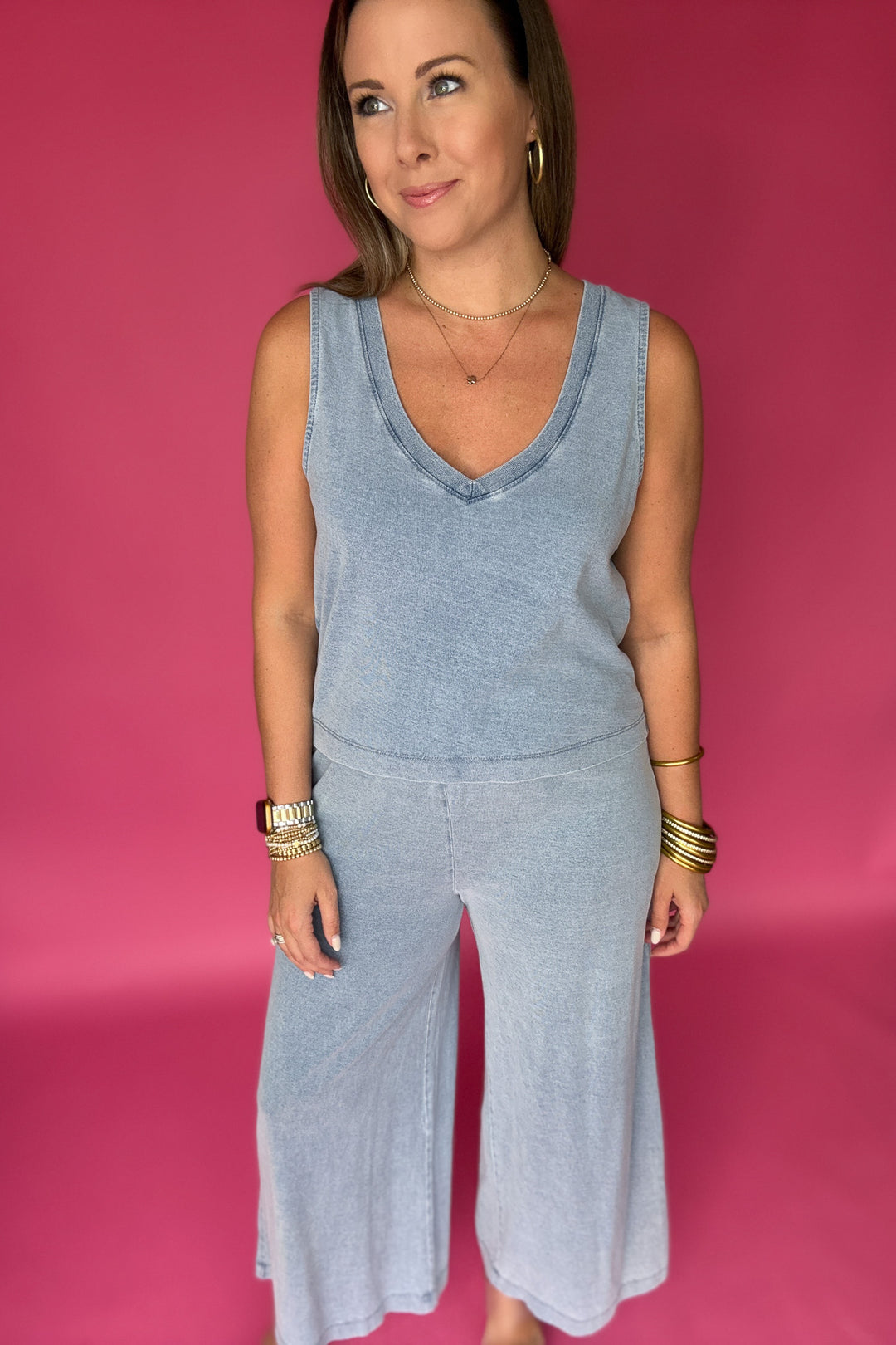 Z Supply: Scout Jersey Flare Pant - Medium Indigo