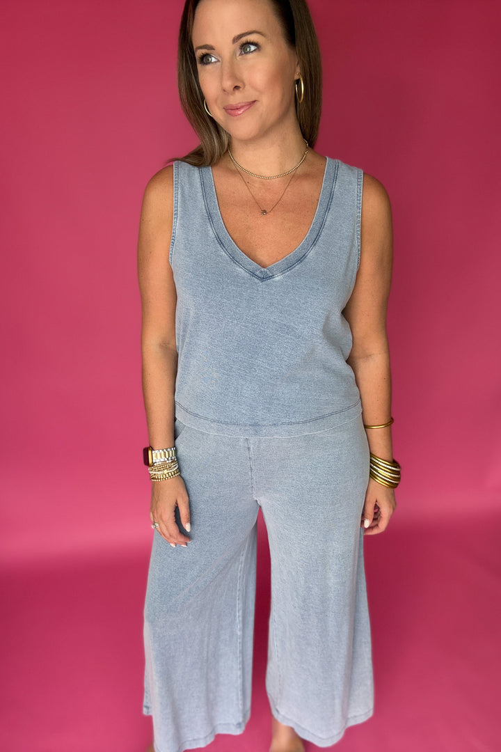 Z Supply: Scout Jersey Flare Pant - Medium Indigo