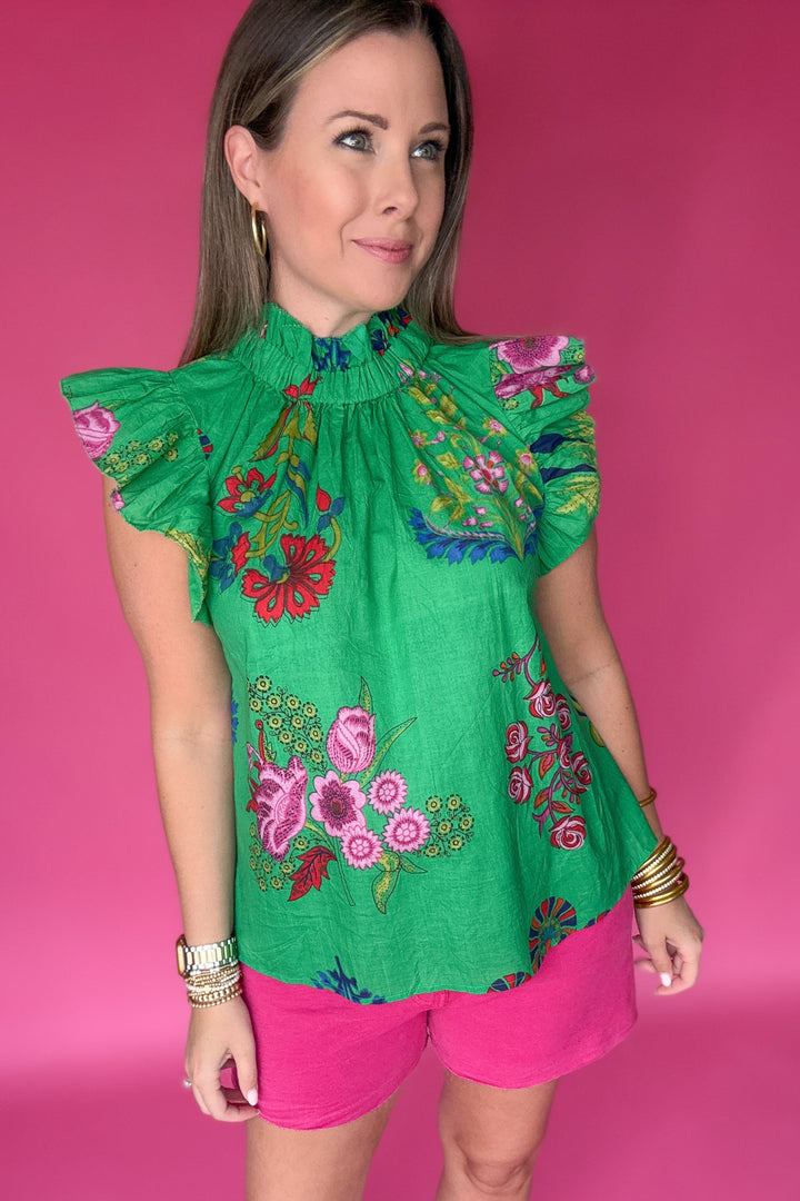 THML: Why Don't You Floral Blouse - Green