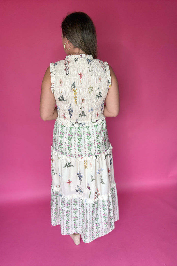 Farmhouse Chic Midi Dress - Cream
