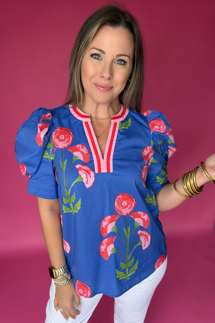 Made For Floral Blouse - Blue