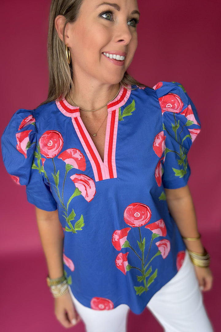 Made For Floral Blouse - Blue