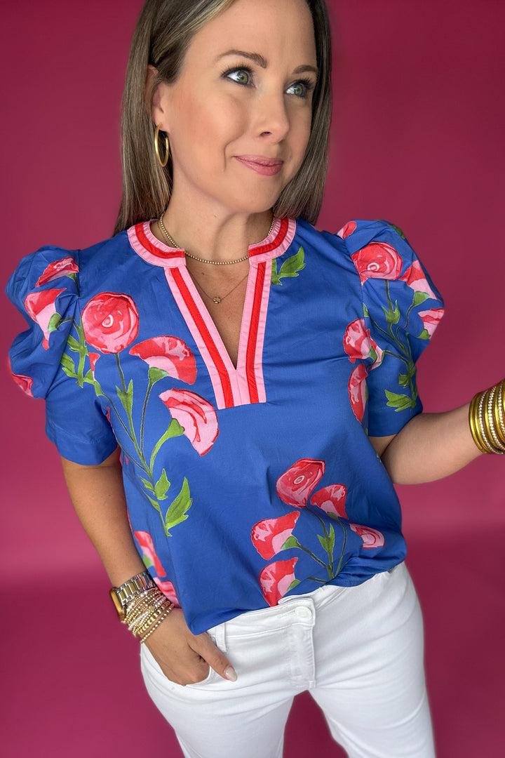 Made For Floral Blouse - Blue