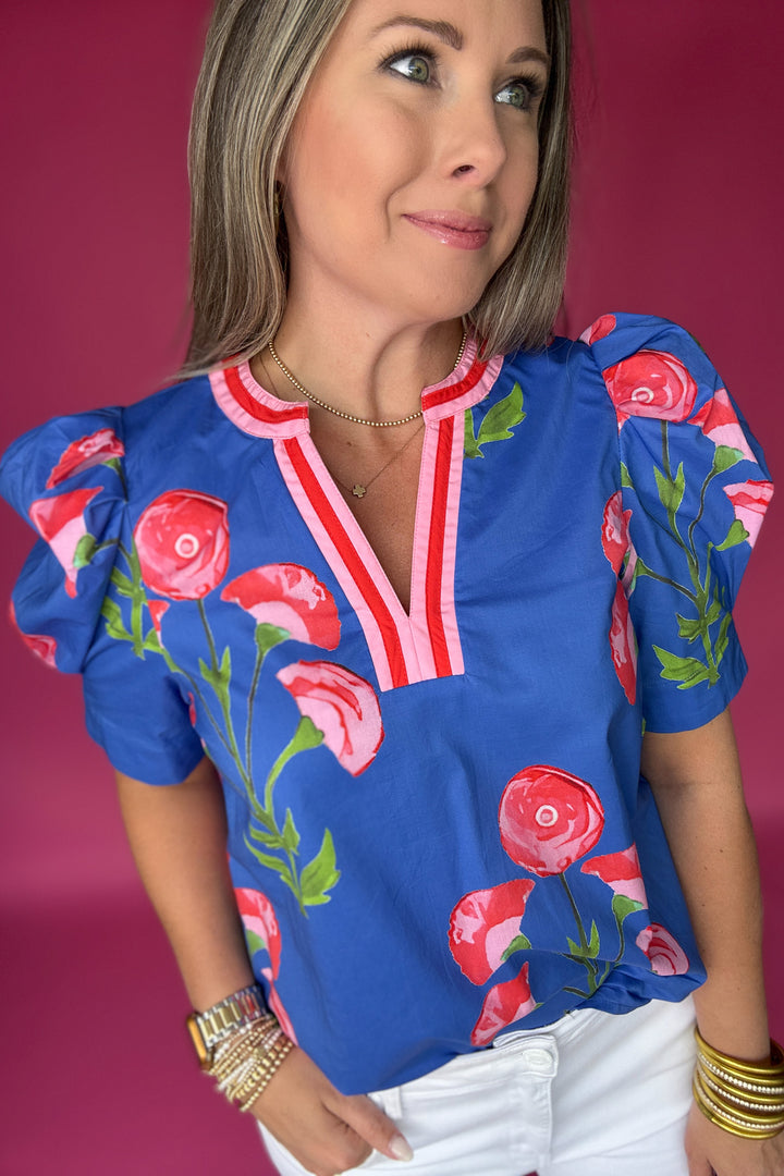 Made For Floral Blouse - Blue