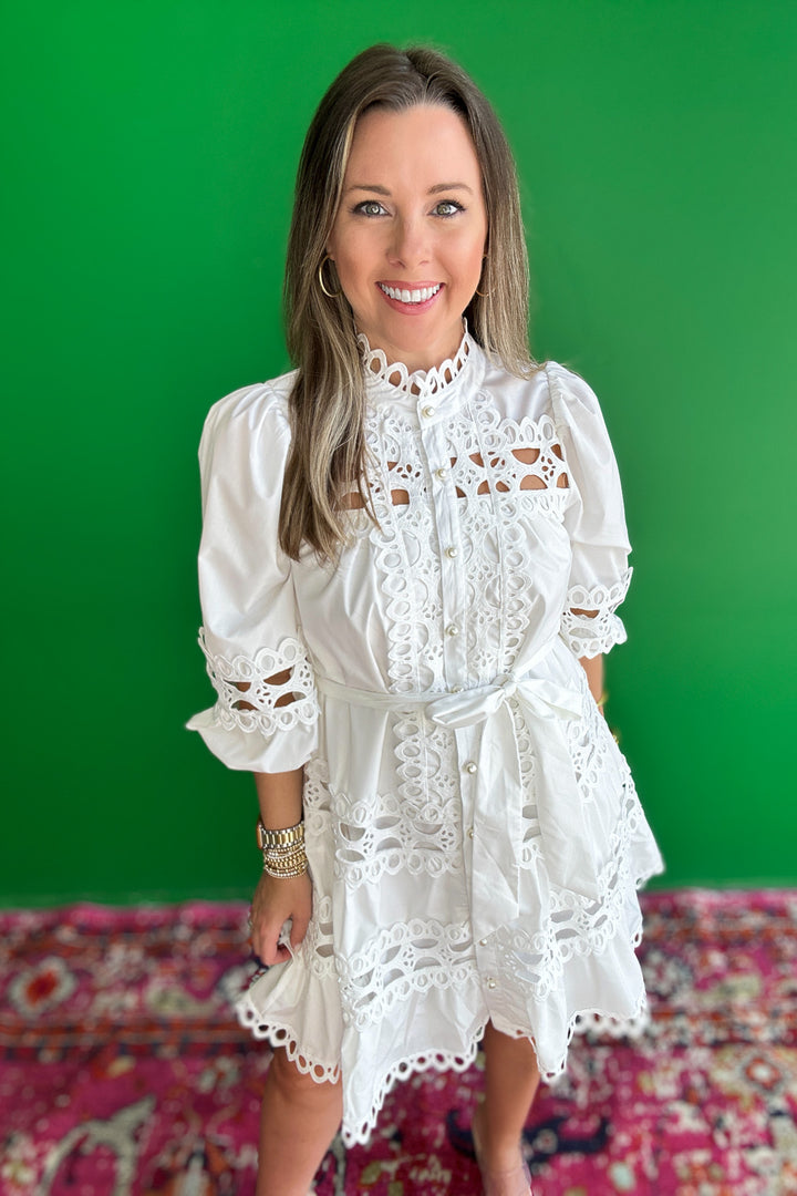 Southern Belle Lace Dress - White