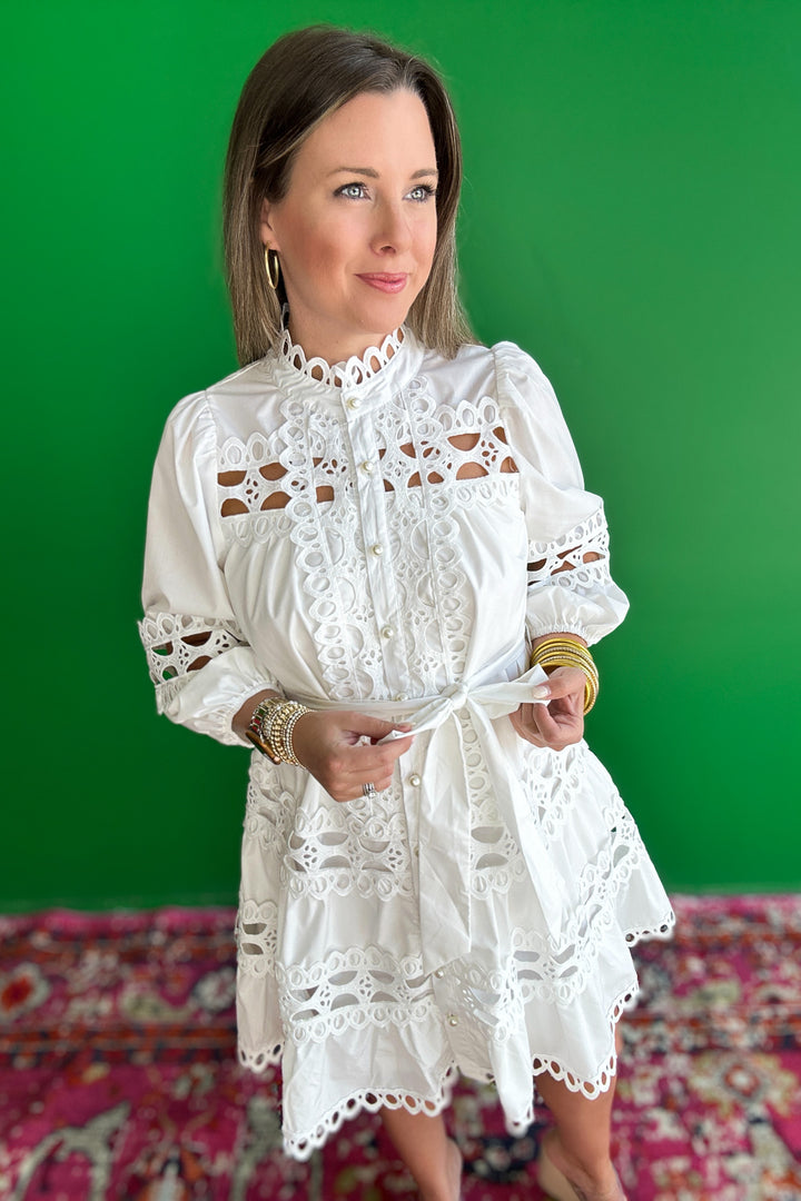 Southern Belle Lace Dress - White