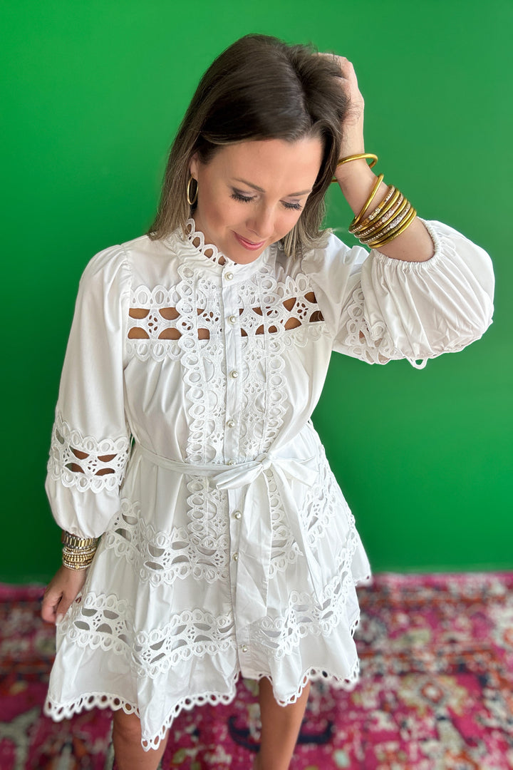 Southern Belle Lace Dress - White