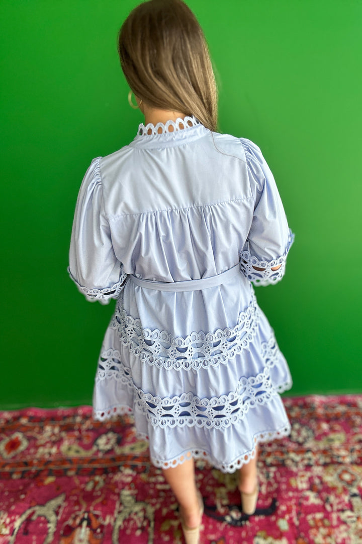 Southern Belle Lace Dress - Chambray