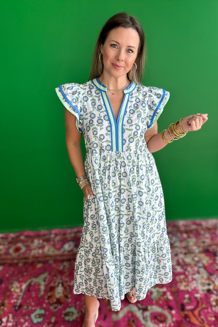 Delicate Charm Midi Dress - Mint