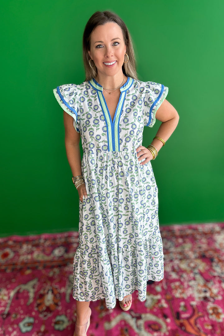 Delicate Charm Midi Dress - Mint