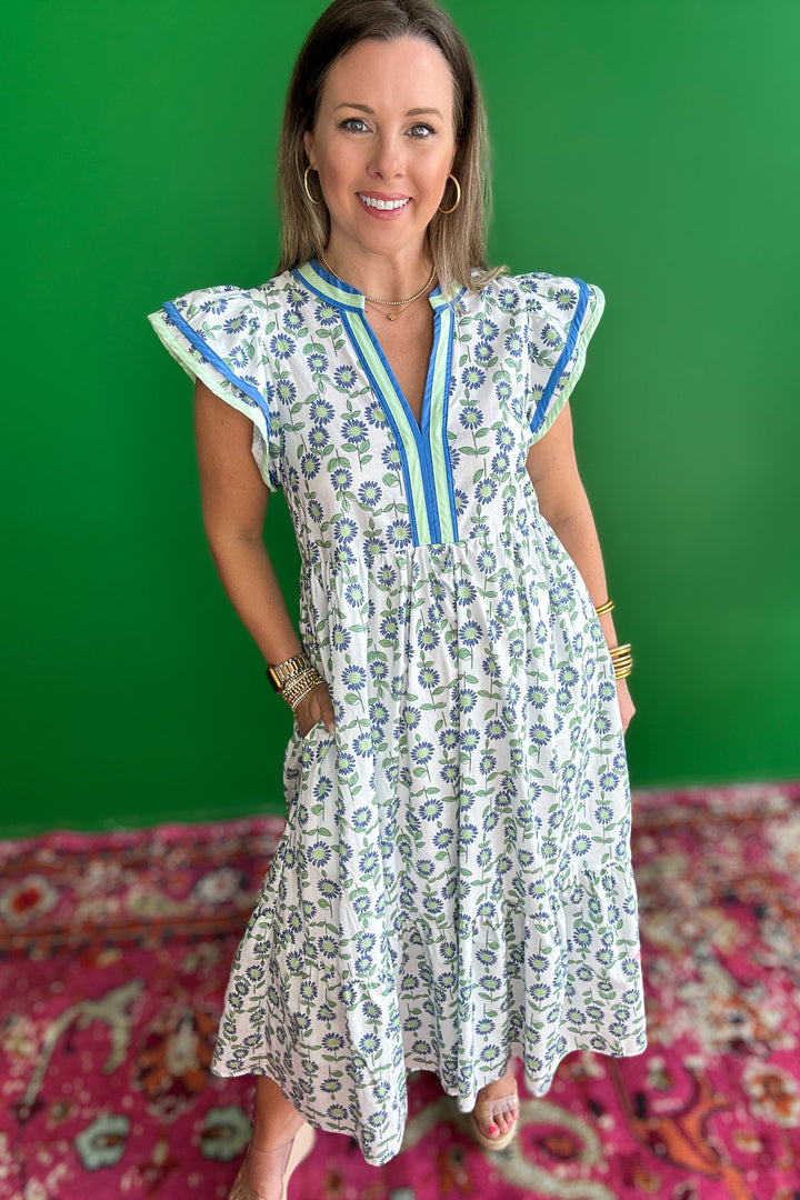Delicate Charm Midi Dress - Mint