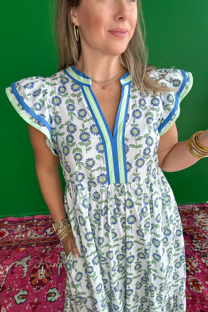 Delicate Charm Midi Dress - Mint