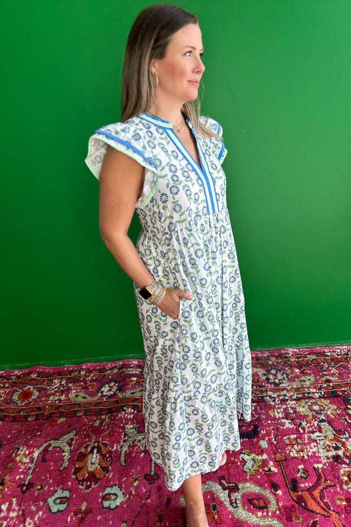 Delicate Charm Midi Dress - Mint