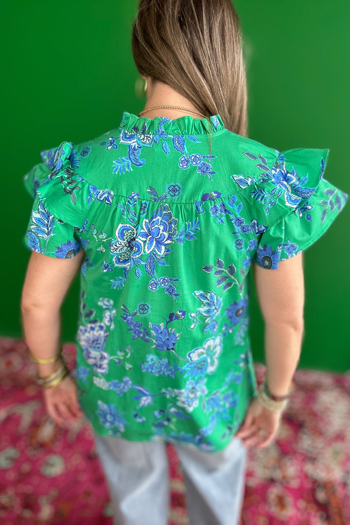 Behind You Floral Top - Green