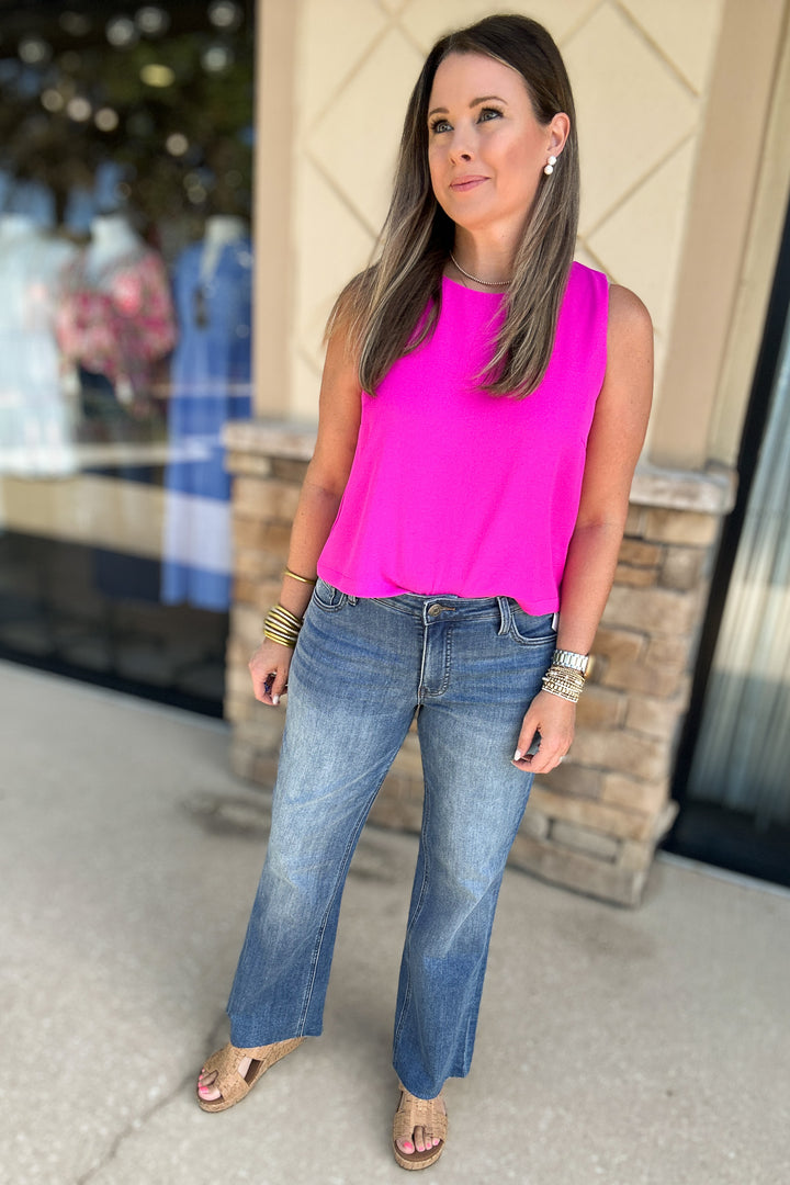 Rushing In Spring Tank - HOT FLAMINGO