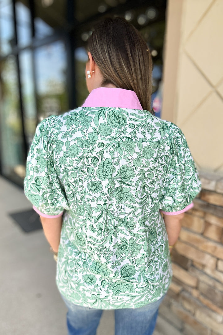 Palm Beach Gardens Blouse - Green