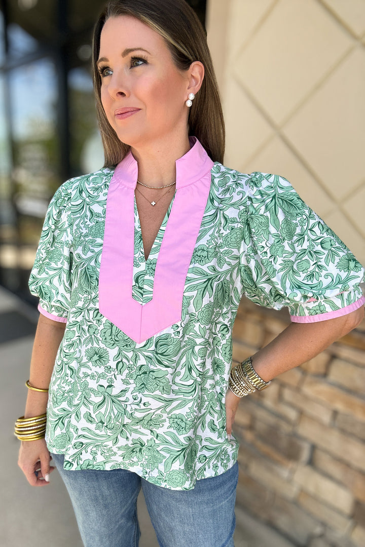 Palm Beach Gardens Blouse - Green