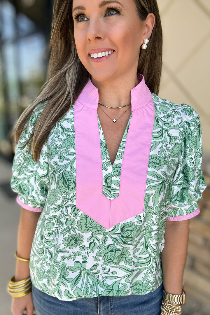 Palm Beach Gardens Blouse - Green