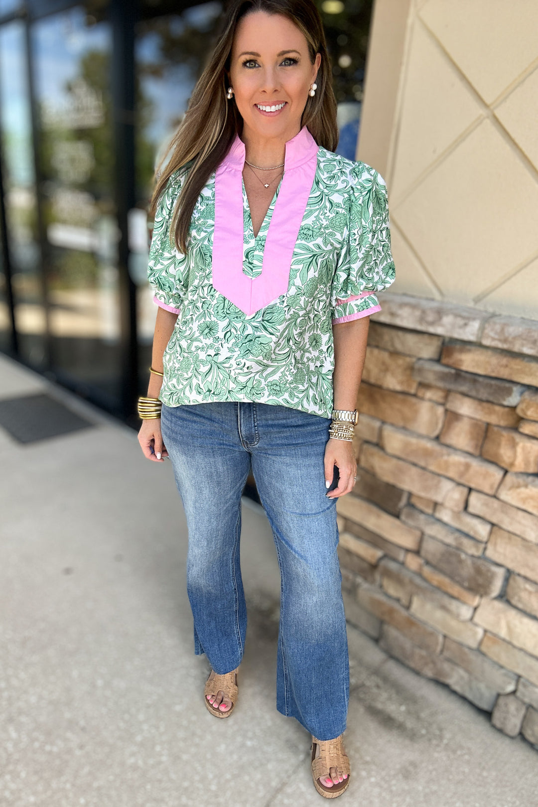 KUT: Kelsey High Rise Inset Raw Hem - Brace