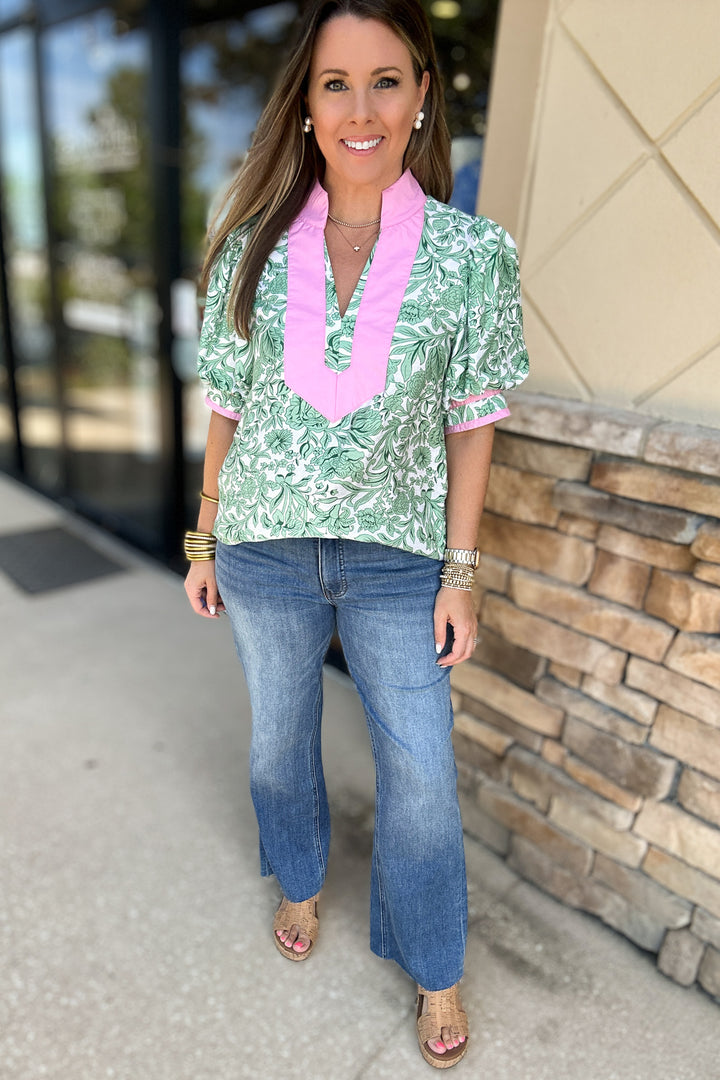 KUT: Kelsey High Rise Inset Raw Hem - Brace