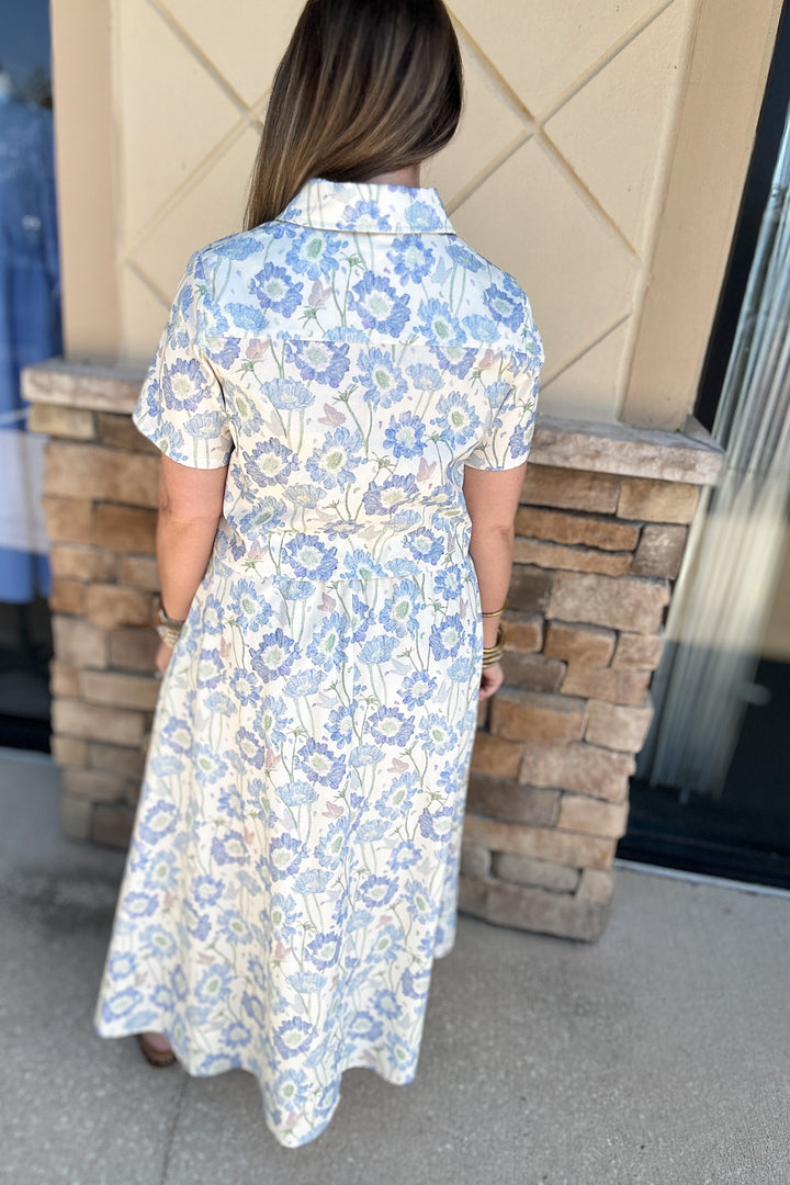 All Eyes On Me Floral Pearl Button Down Top