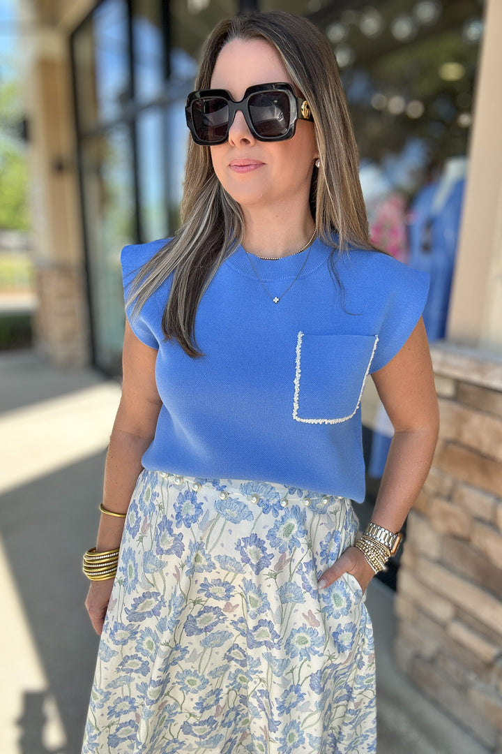 Pearl Loving Short Sleeve Knit Top