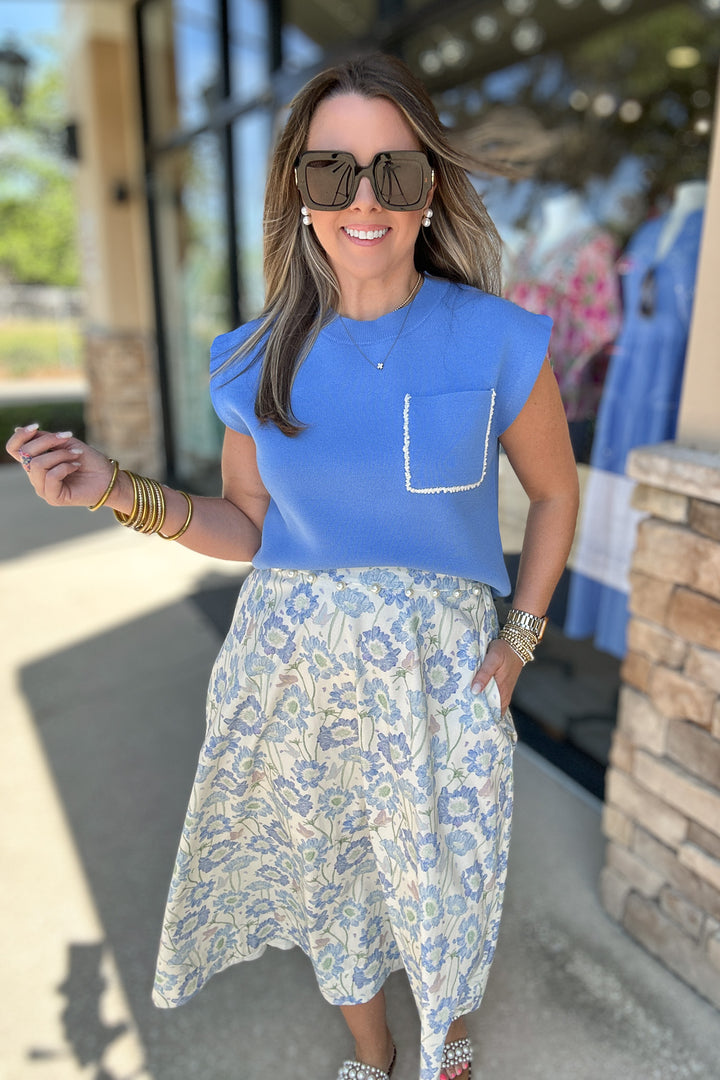 All Eyes On Me Floral Pearl Skirt