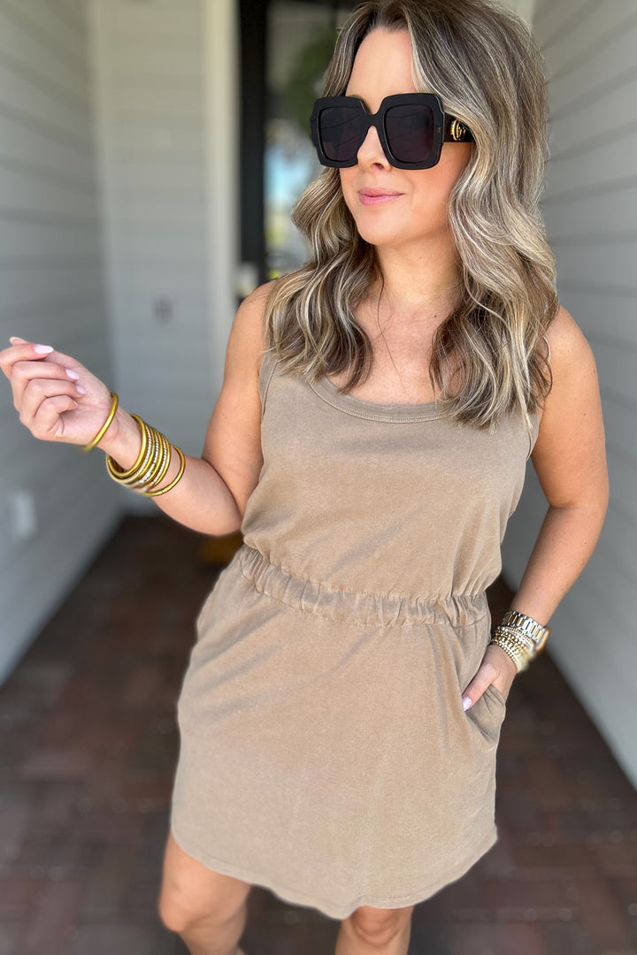 Z Supply: Keegan Mini Dress -  Iced Coffee