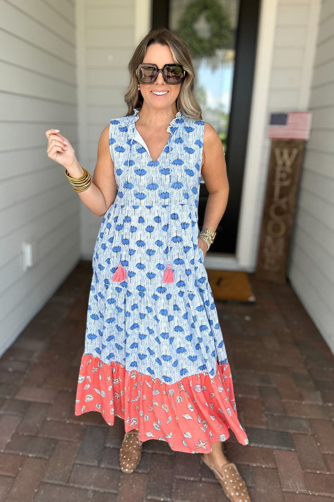 THML: Wishing By The Sea Midi Dress