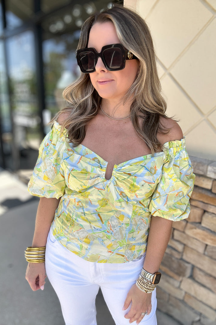 Cabo Calling Smocked Top - Yellow