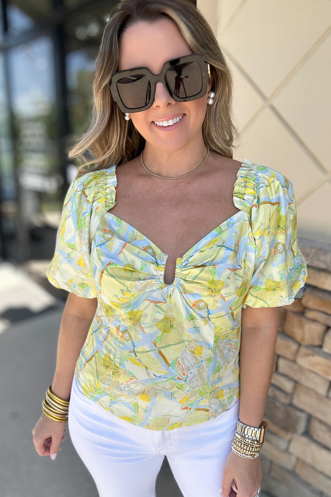 Cabo Calling Smocked Top - Yellow