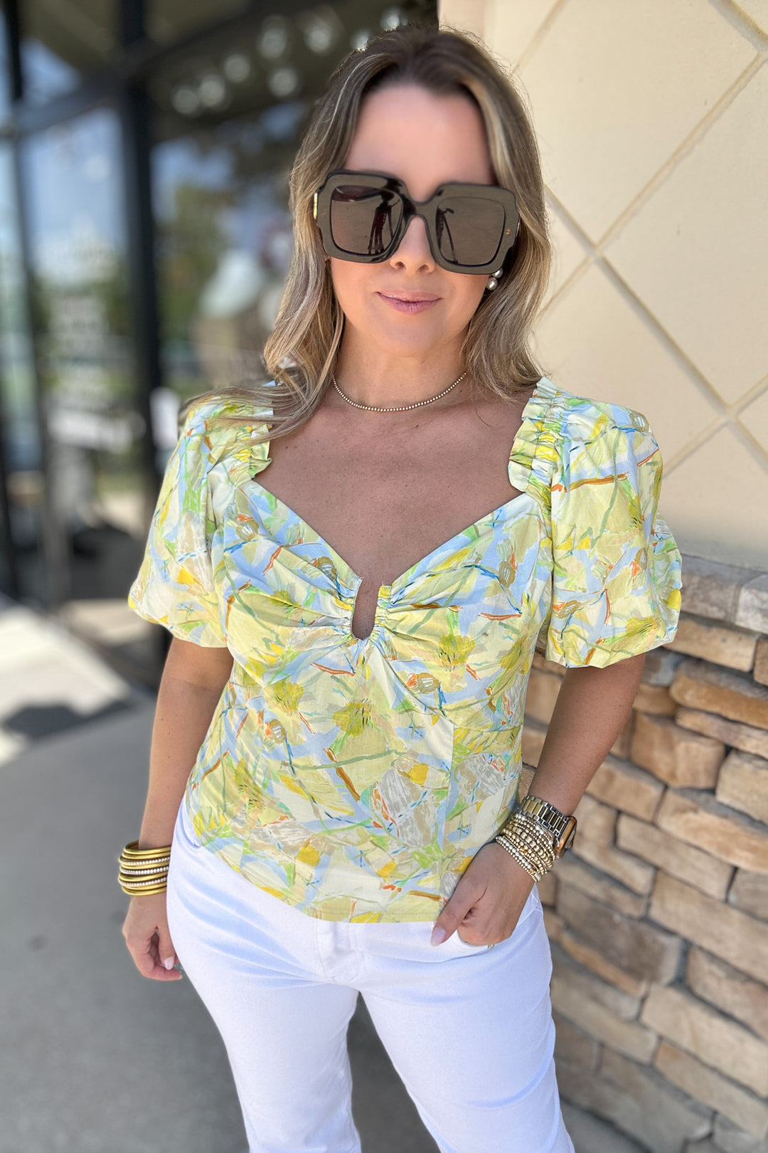 Cabo Calling Smocked Top - Yellow