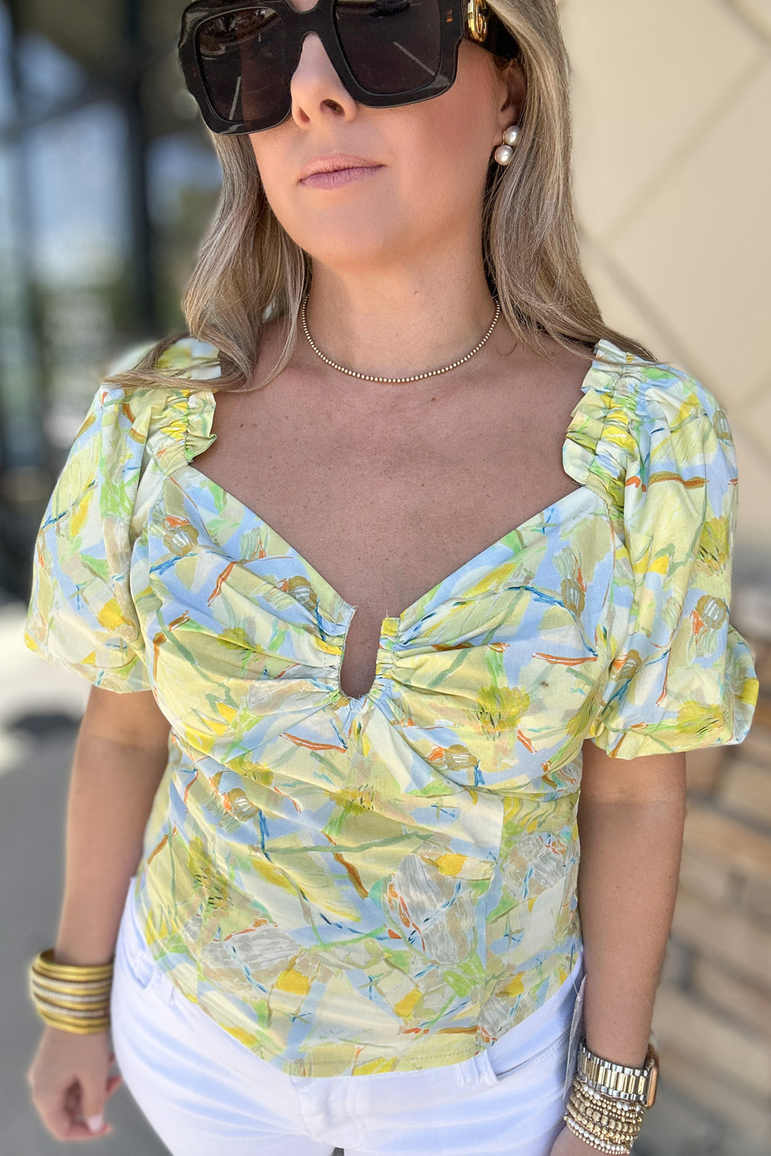 Cabo Calling Smocked Top - Yellow
